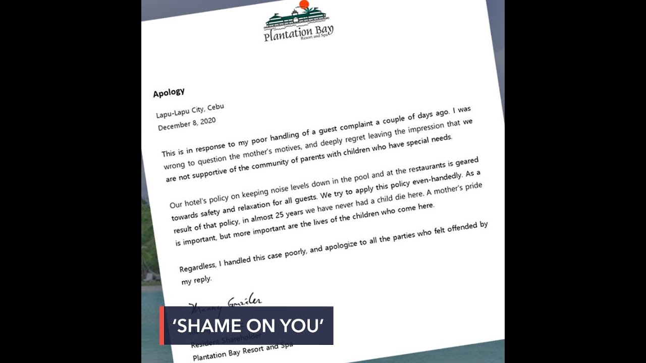 Plantation Bay resort in Cebu reprimands mother and child with autism