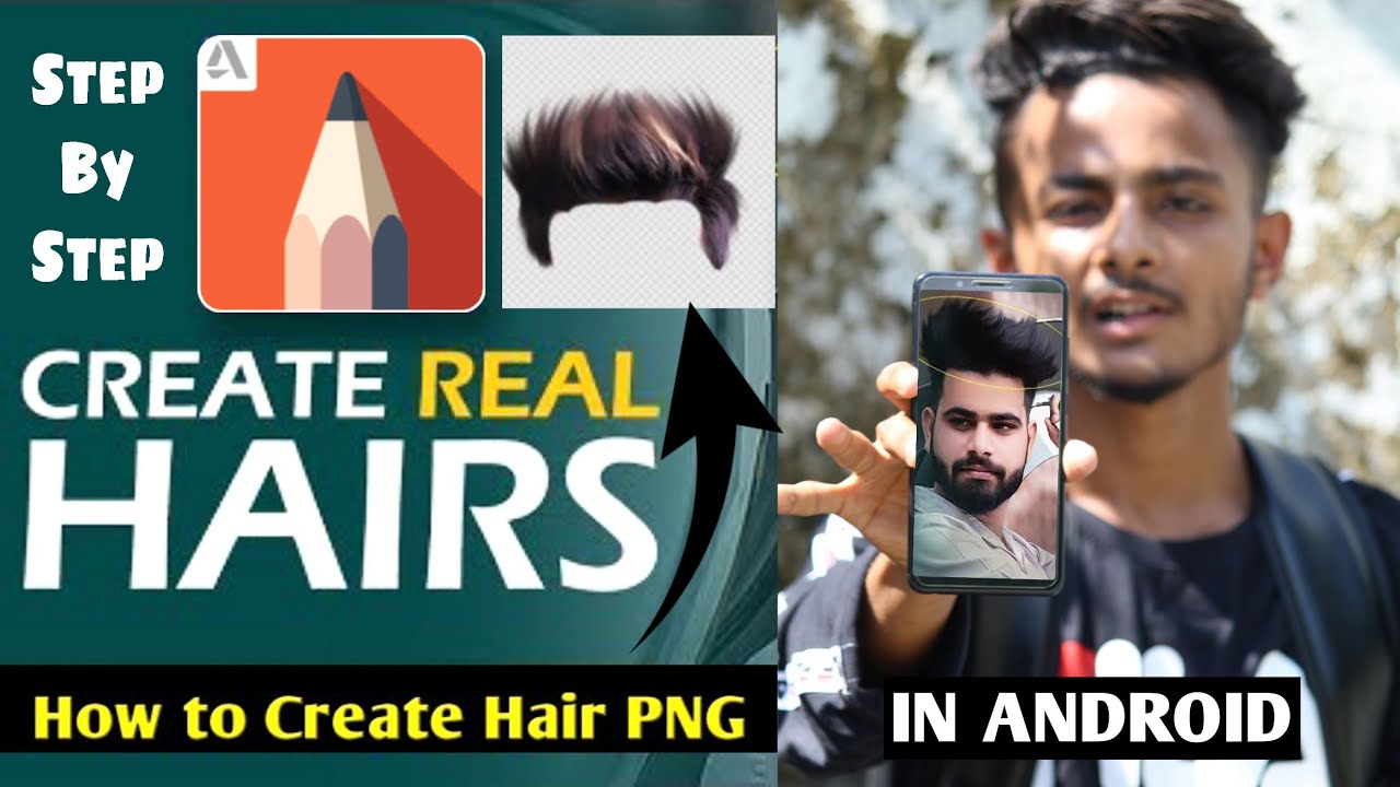 How to create hair png in mobile // how to edit hair png in picsart // 2D EditZz