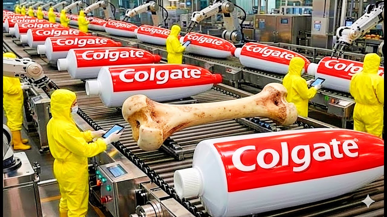 Inside the World’s Largest Toothpaste Factory: Turning Animal Bones into Toothpaste (Full Process)