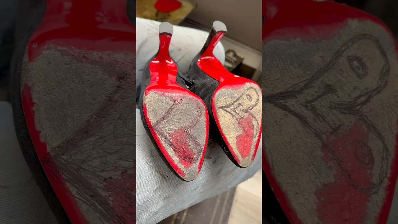 ❤️LOUBOUTIN😍🎁RED BOTTOM #redbottoms #louboutin #repairs