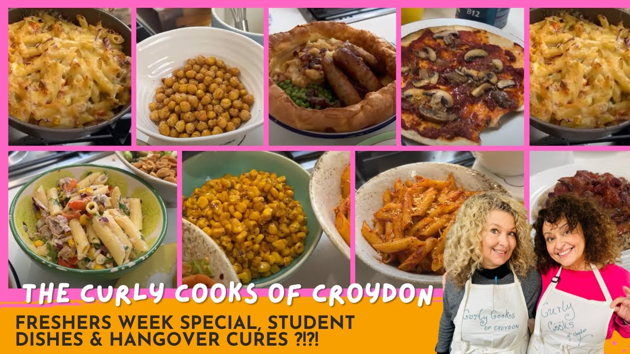 THE CURLY COOKS OF CROYDON - Freshers Week SPECIAL, Student DISHES & Hangover CURES ?!?! #35