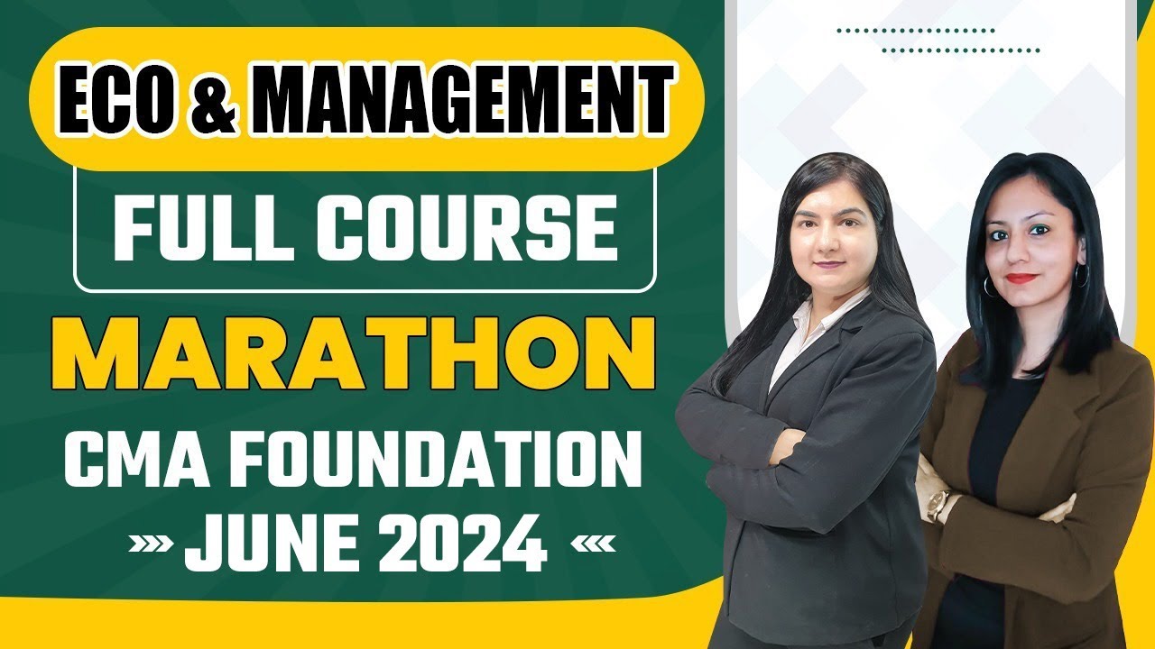 Economics & Management Full Course Marathon | Eco & Management Most Imp. MCQ |CMA Foundation Dec 24