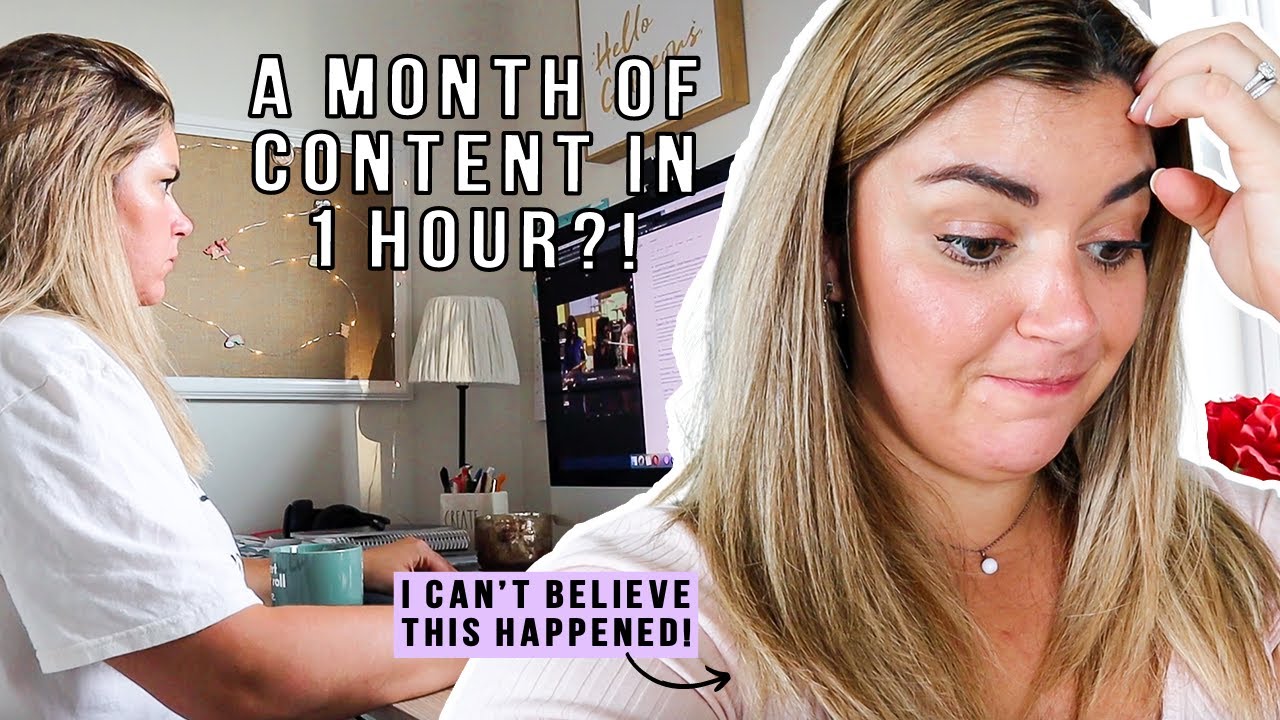 How Long Does it Take to Create a Month Worth of Content?! | Batching Content Tips