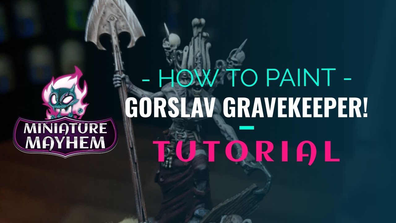 How to paint Gorslav the Gravekeeper! Undead flesh & Tattered robes. Cursed City Warhammer Quest.