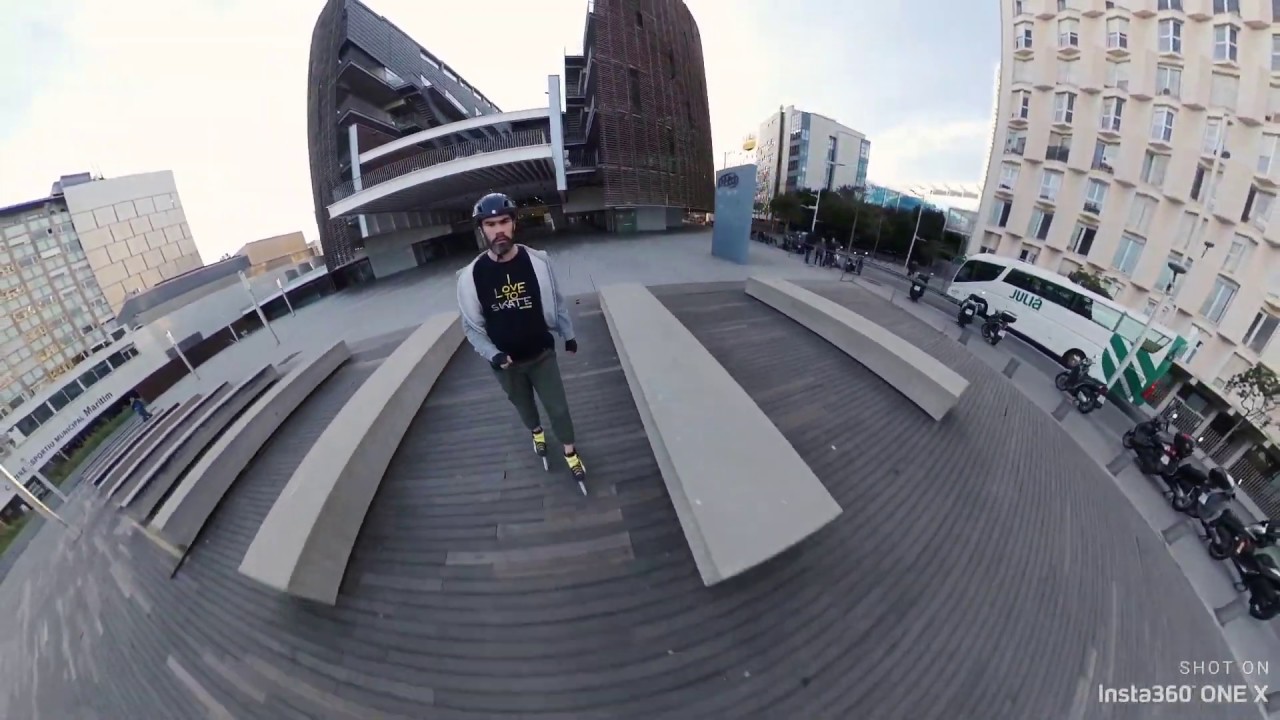 Barcelona freeskate with insta 360 one X (pascal briand vlog 223)