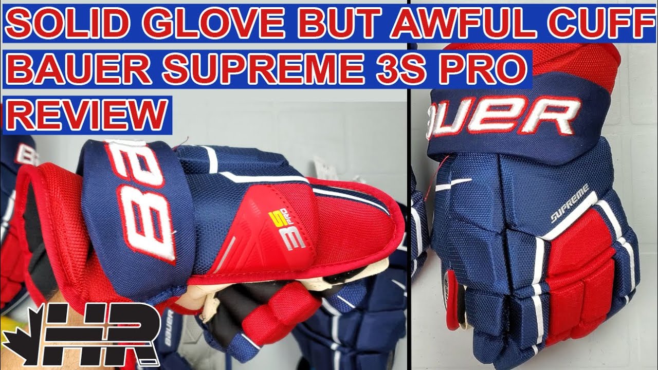 Solid glove, awful cuff. Bauer Supreme 3S Pro hockey glove Snap Shot review & Ultrasonic comparison