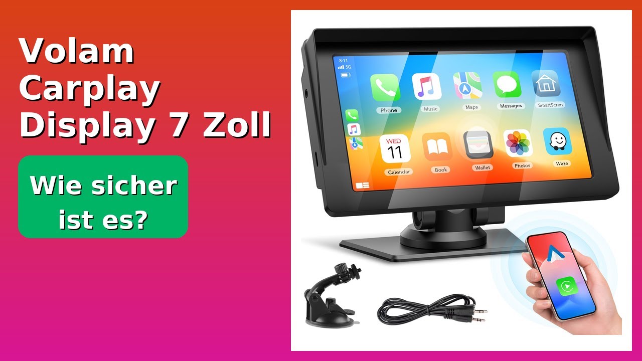 BEWERTUNG (2025): Volam Carplay Display 7 Zoll. WESENTLICHE Einzelheiten