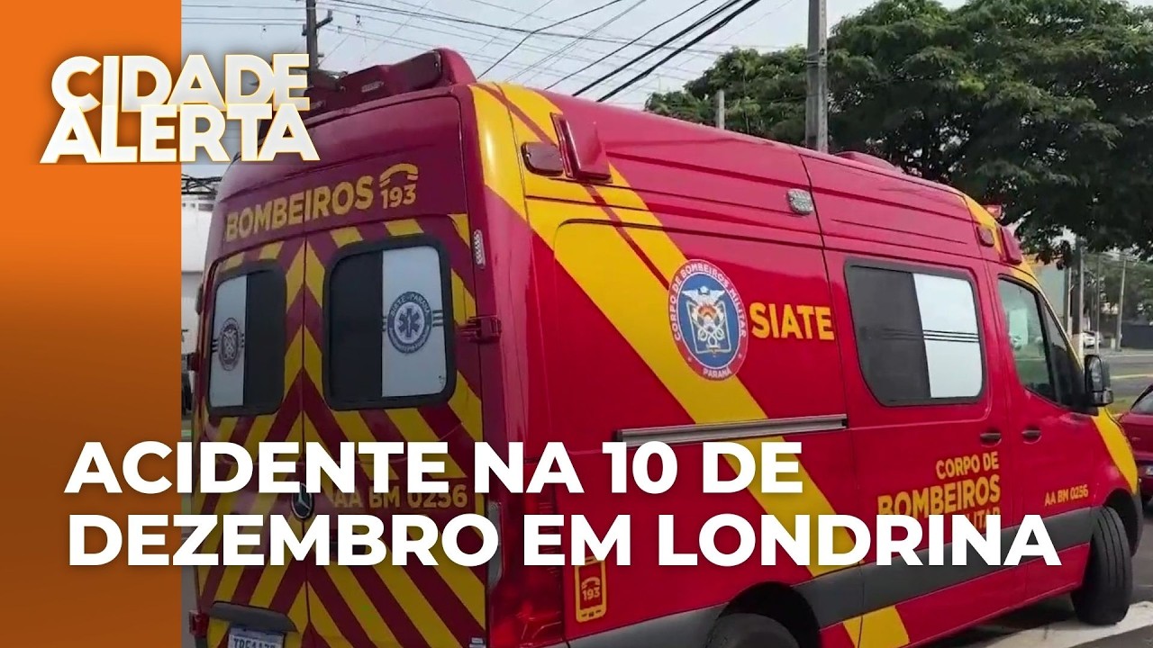 Acidente entre carro e moto deixa homem ferido em Londrina; motorista disse que não viu a moto
