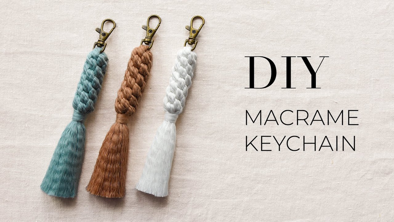 DIY Macrame Tassel KEYCHAIN with Crown Knot