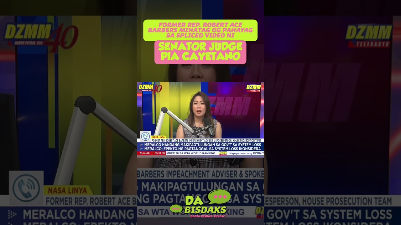 Congressman Robert Ace Barbers mipalag sa giingong &ldquo;spliced video&rdquo; ni Senator-Judge Pia Cayetano.