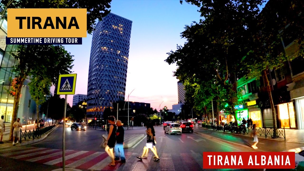 TIRANA, ALBANIA, SUMMERTIME DRIVING, KORRIK 2024 [4K]