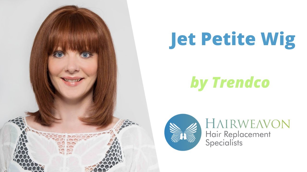 Jet Petite Wig by Trendco | Human Hair Mid Length | Colour Shown 1B