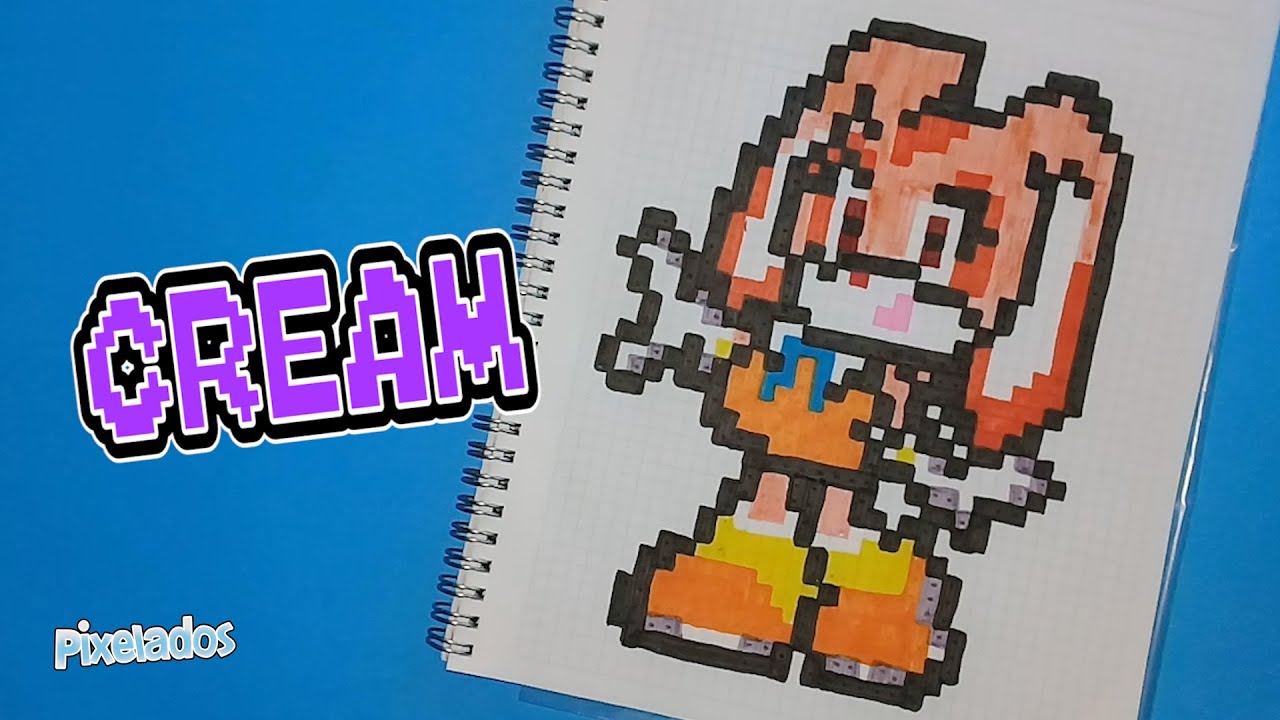 COMO DIBUJAR A CREAM de SONIC PIXEL ART - PIXELADOS
