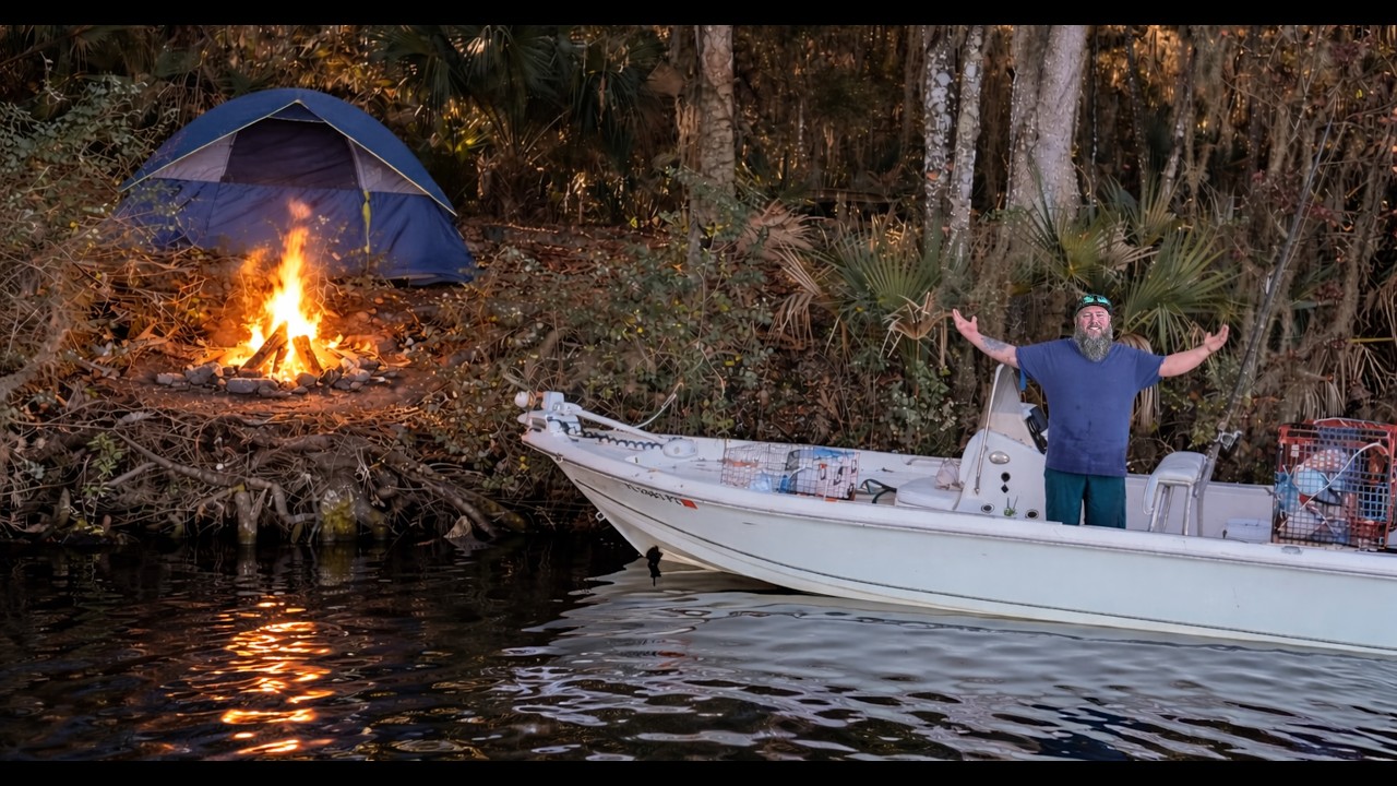 3 Days Primitive Island Camping on the St Johns River | Catch and Cook