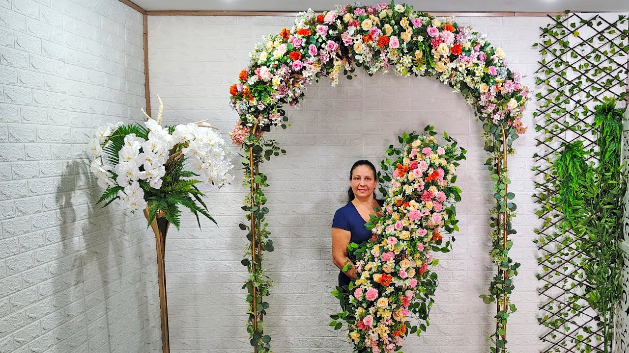 Parecem flores naturais! 😱 Como fazer arranjos florais de luxo para Arcos e Mesas! Decoração festas