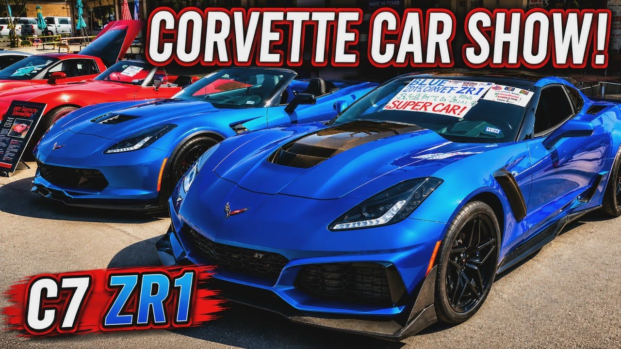 I WENT TO A HUGE CORVETTE CAR SHOW IN MY C7 CORVETTE! I'VE NEVER SEEN SO MANY CORVETTES!