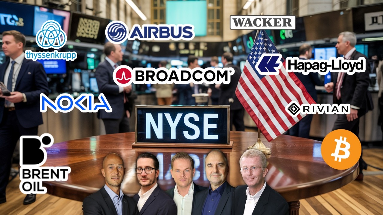 Wochenend-Risiko Iran? DAX-Long, Broadcom, Rivian, Thyssen, Hapag-Lloyd, BTC, Öl, Kupfer & Cameco