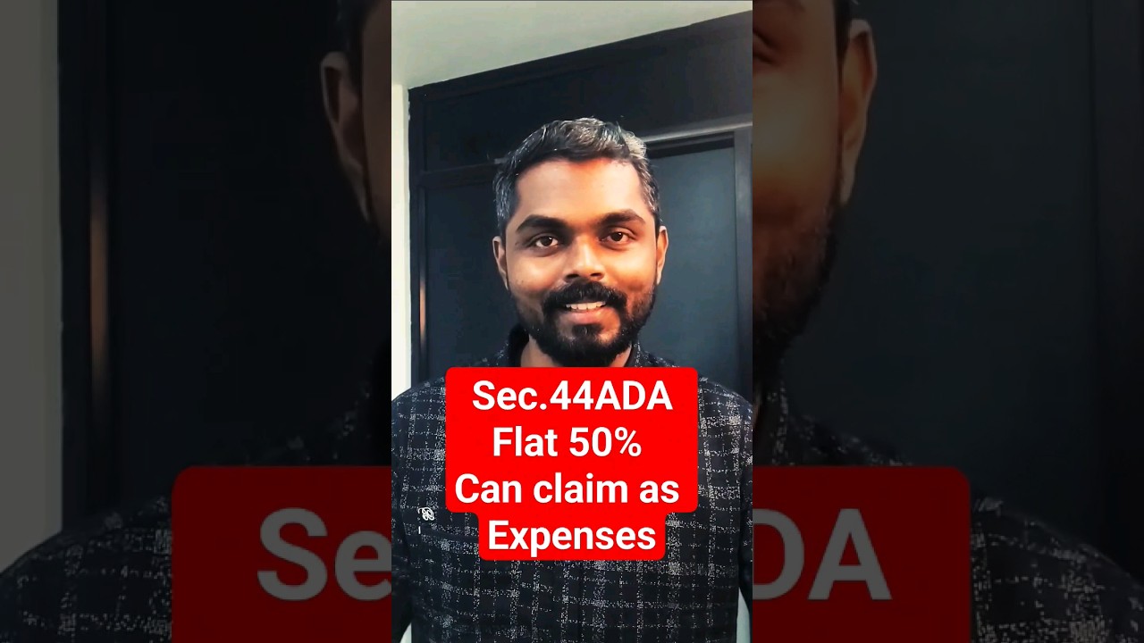 50% Deduction 44ADA | Presumptive Taxation | Specified professio|#tamil  #incometax #incometaxreturn