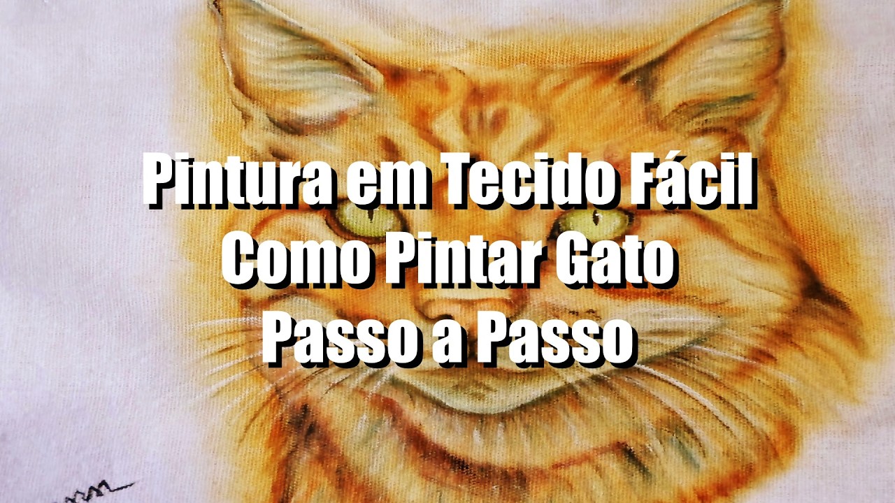 Gato Realista - Pintura em Tecido