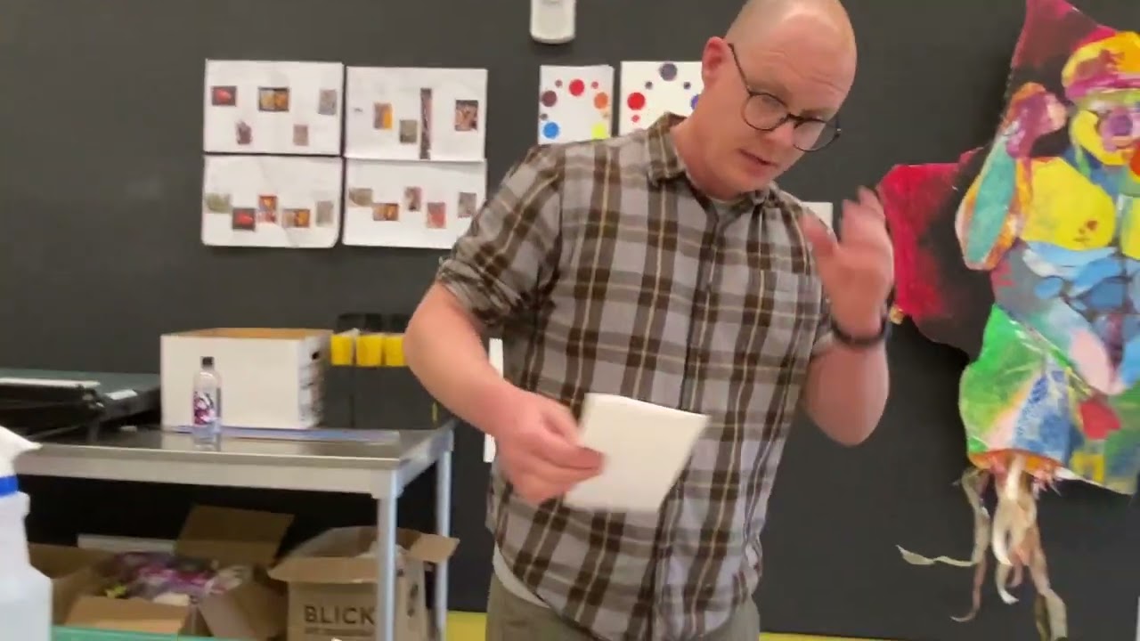 Making a Gelatin Printmaking Plate
