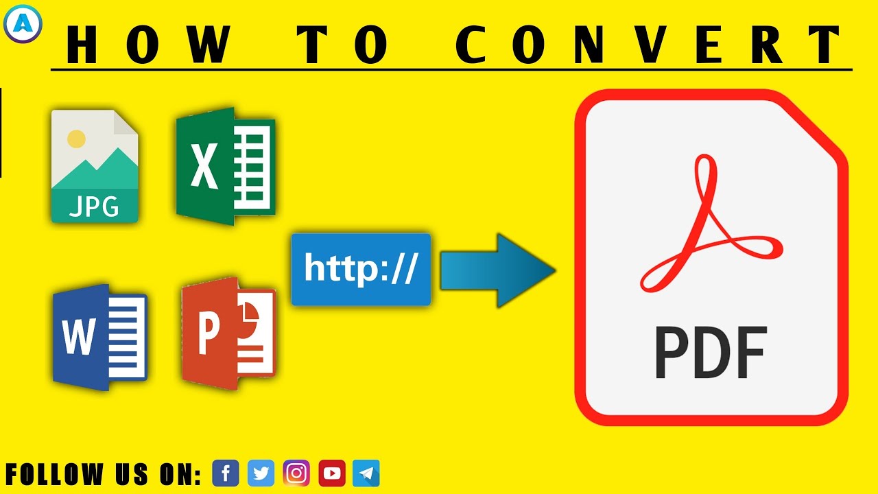How to convert Jpg to PDF, Word to PDF, Excel to PDF, HTML to PDF, PPT to PDF files #03