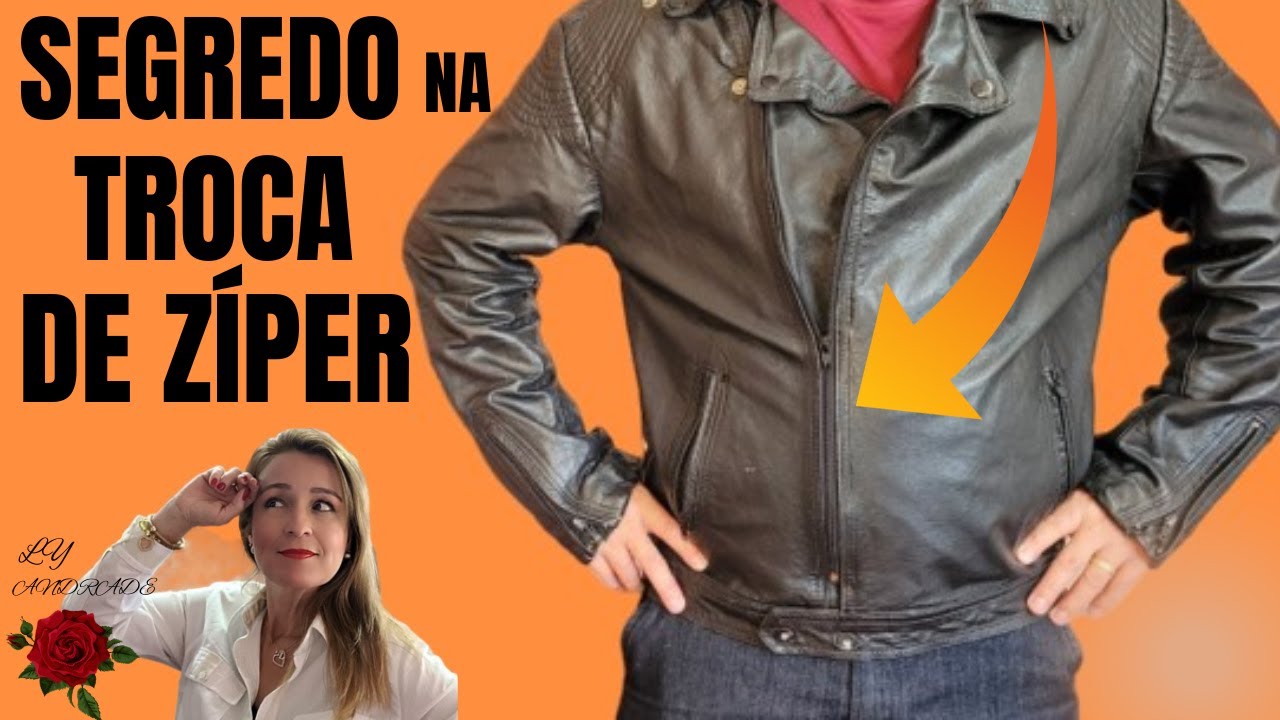 COMO TROCAR COLOCAR ZIPER EM JAQUETA DE COURO COLETE DE COURO DE MANEIRA PROFISSIONAL(DIY)