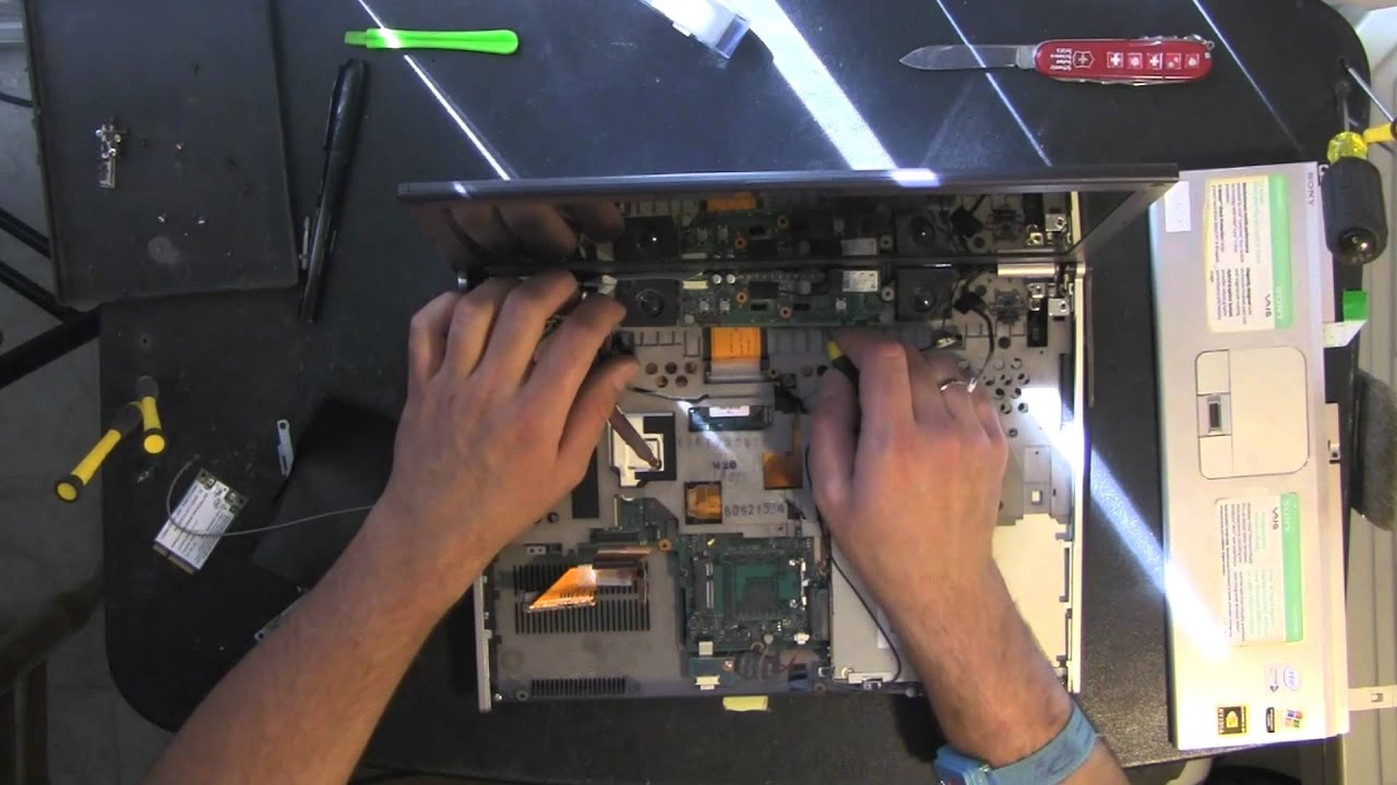 SONY VGN-SZ330P SZ laptop take apart video, disassemble, how to open disassembly
