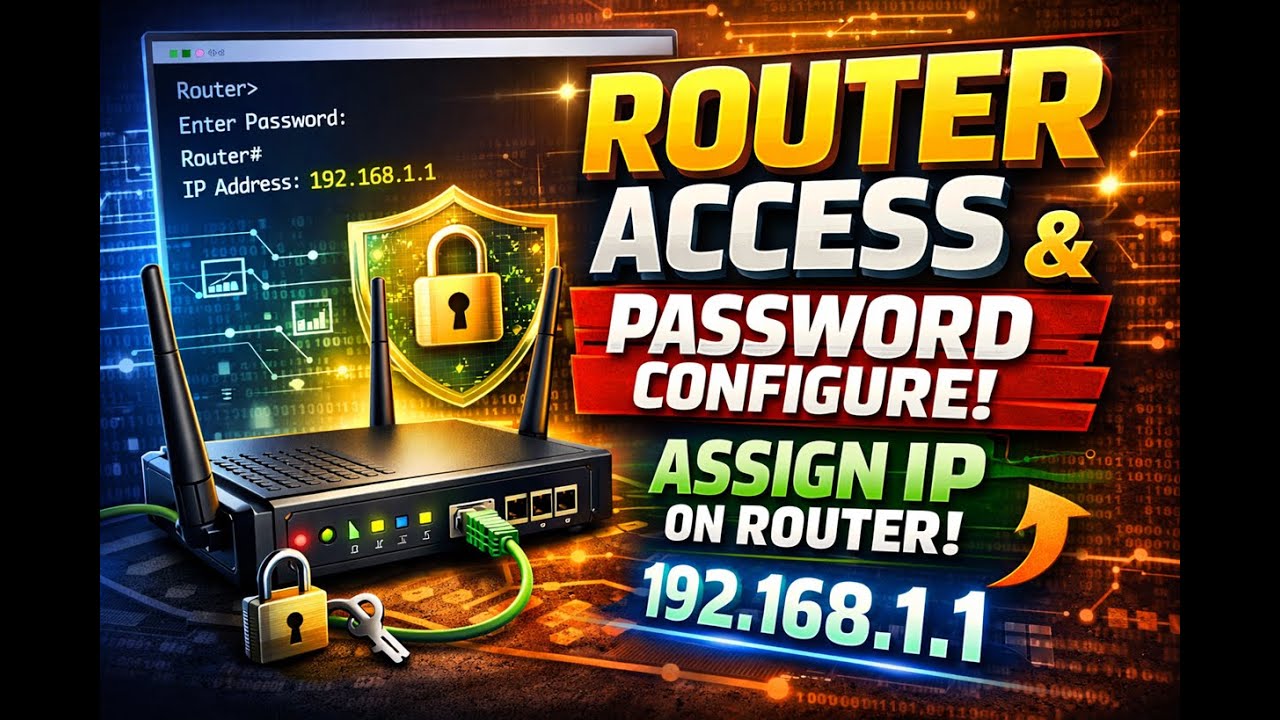 Cisco Router Configuration  Access, IP Address & Password Step by Step ..Router Initial Setup Guide.