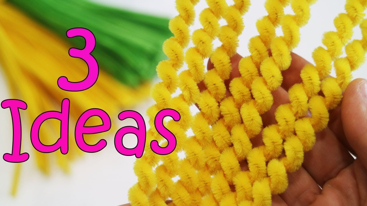 3 IDEAS of Easy Crafts from Pipe Cleaner
