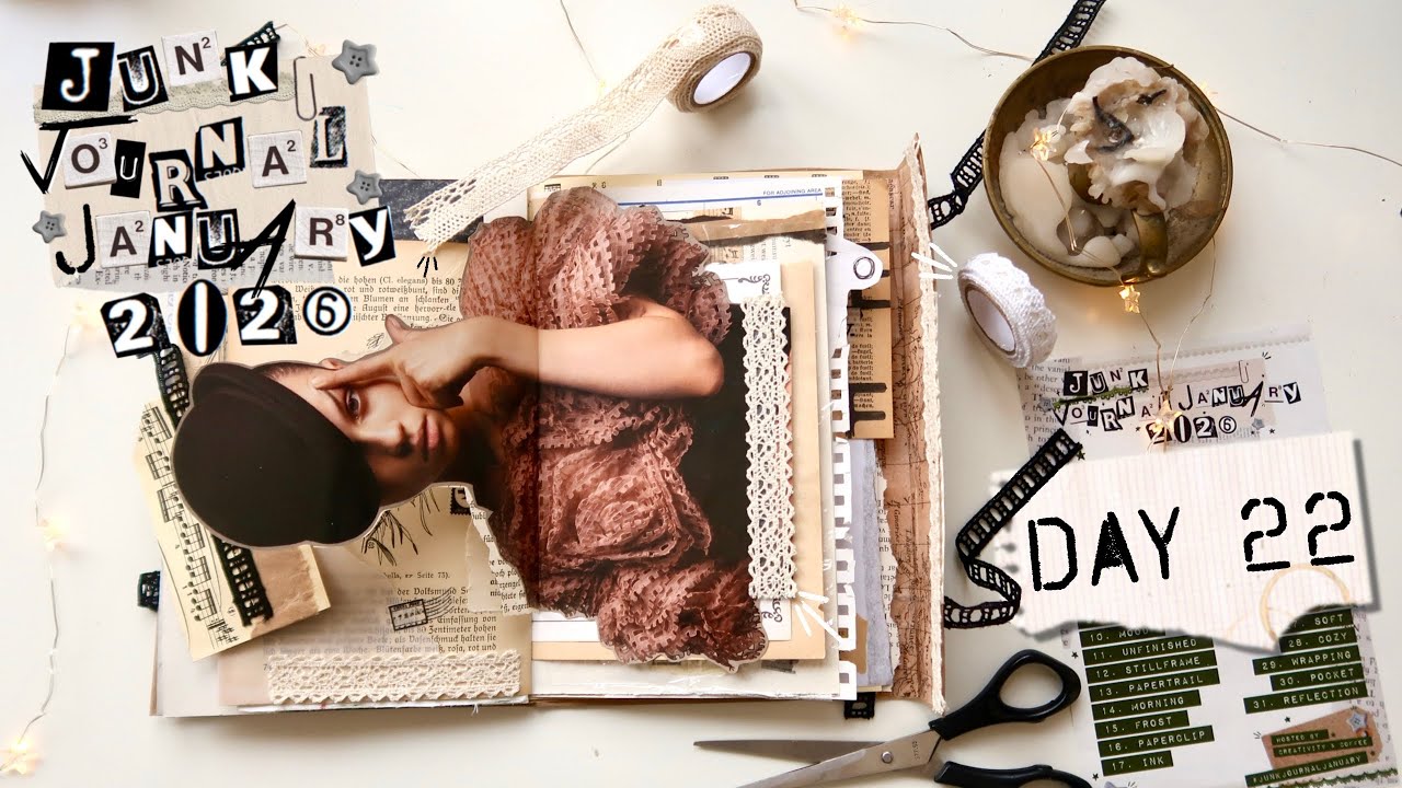 Let's add Texture with Lace TRIMM • Day 22 • Junk Journal January 2026 • #junkjournaljanuary2026