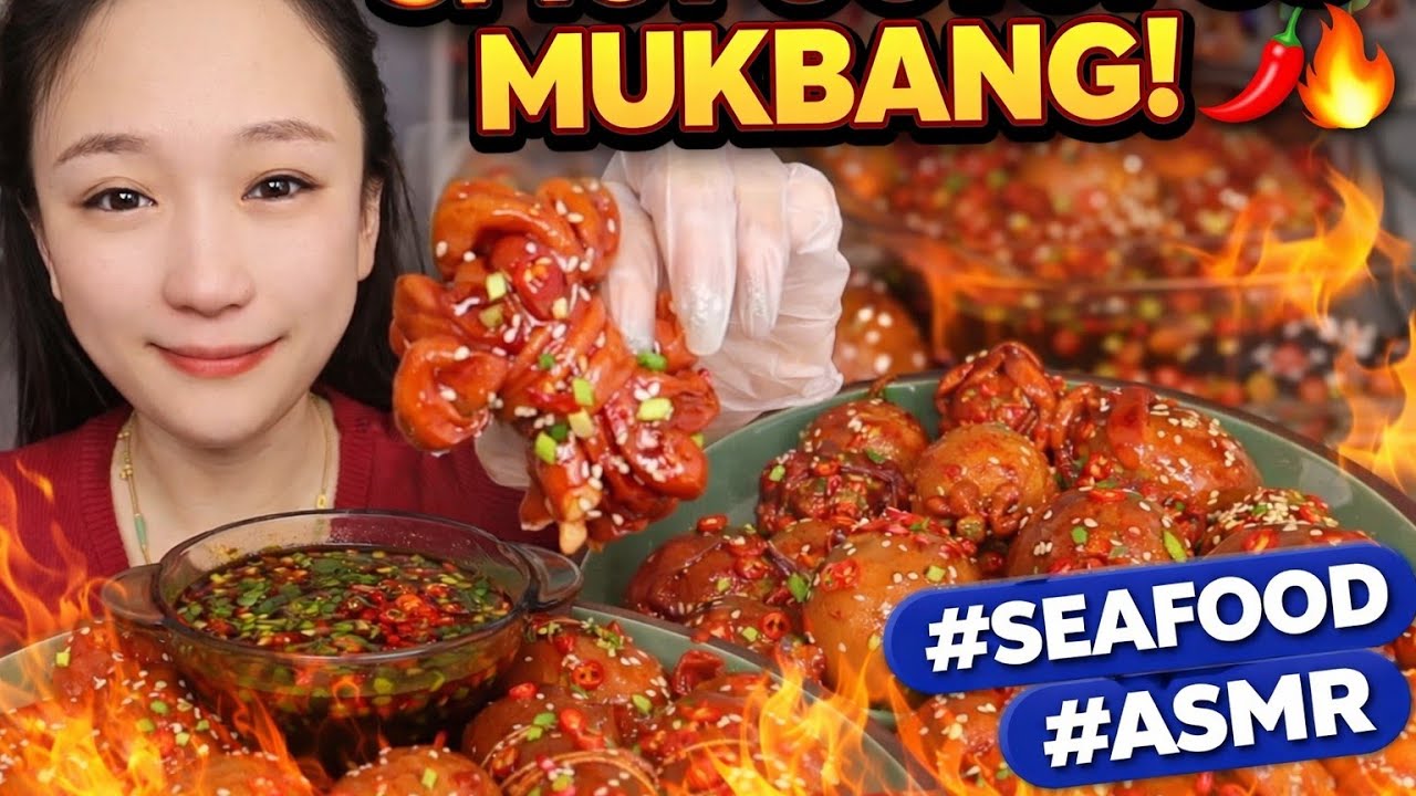 Spicy Octopus Mukbang 🌶️🔥 Seafood Eating Show | Satisfying ASMR Mukbang