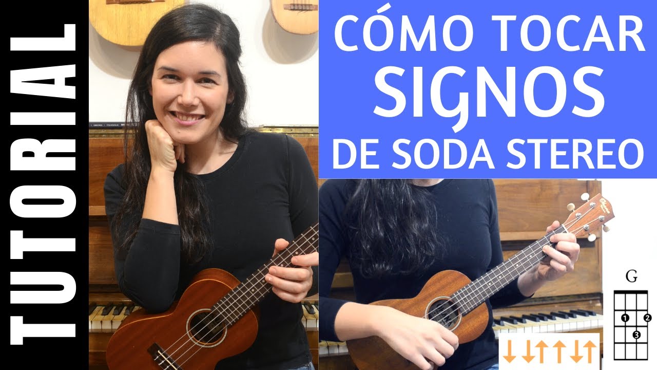 cómo tocar SIGNOS de SODA STEREO en ukelele tutorial acordes
