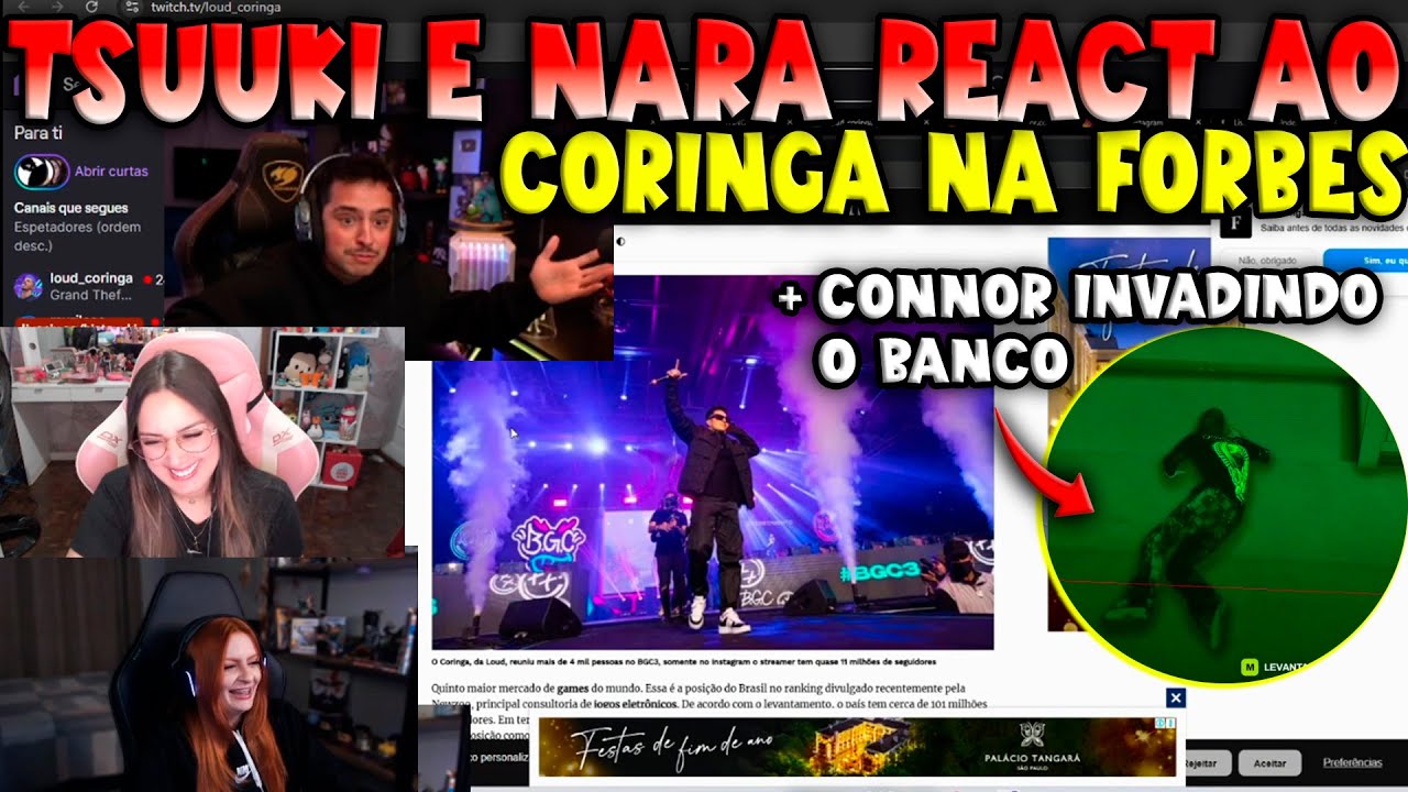 TSUUKI E NARA REACT A REAÇÃO DO CORINGA NA FORBES 🔥🤣😍 - KOGA GTA RP CLIPS