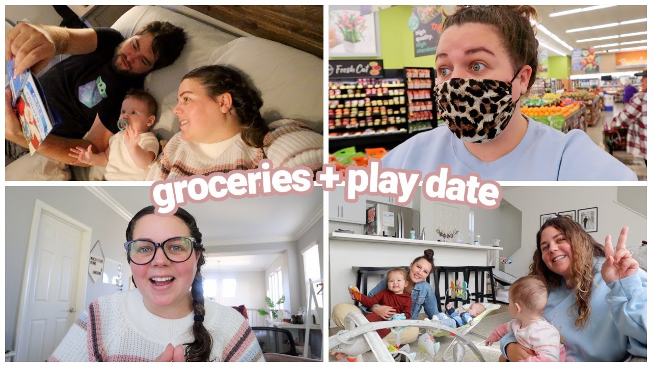 grocery shopping, play date + plans for vlogmas!