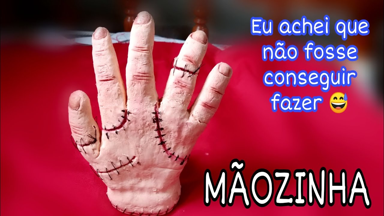 MÃOZINHA da série Wandinha - Meu primeiro trabalho em biscuit