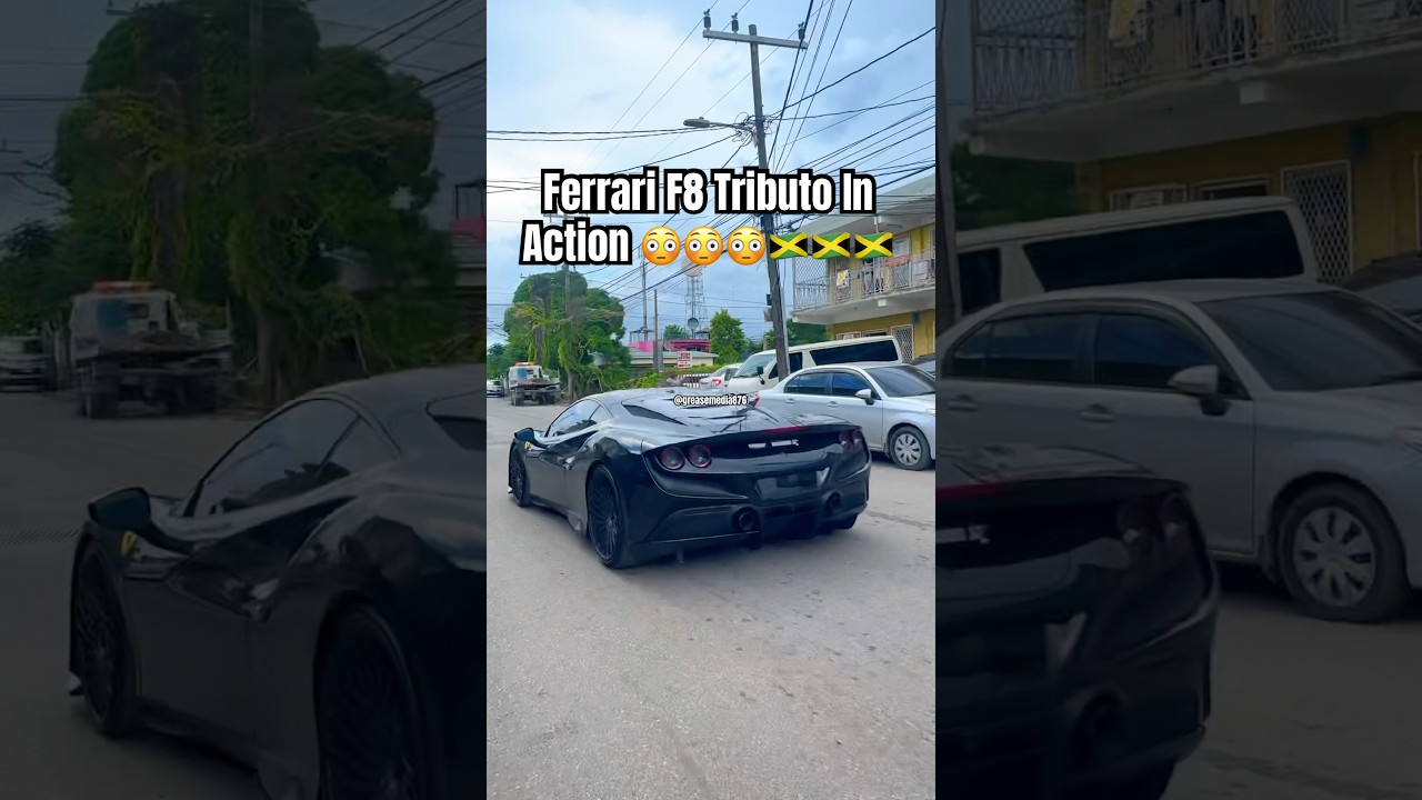 Ferrari F8 Tributo In Action 🇯🇲 #ferrari #f8tributo #gintani #jamaica #jamrock #shorts
