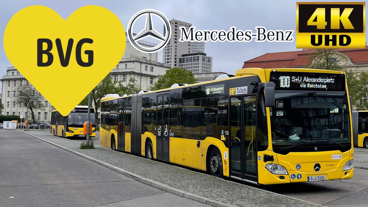 [BVG Berlin: 100 Alexanderplatz to Zoologischer Garten via Platz der Republik] Mercedes-Benz Citaro