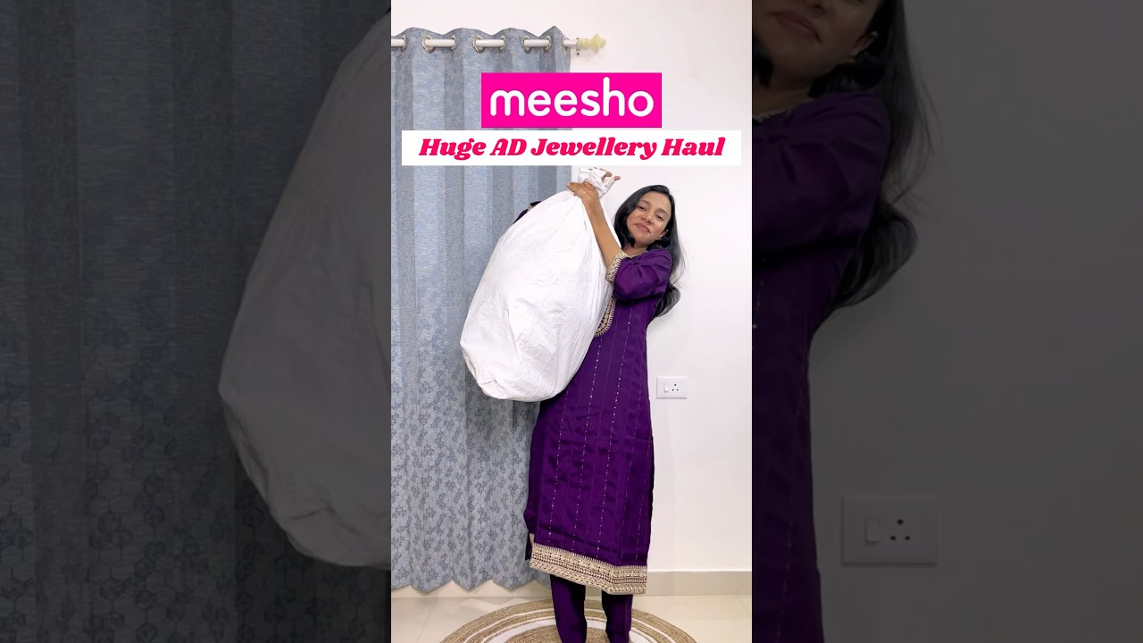 Wow 😳 Meesho ad jewellery haul 😍 Ad Jewellery haul #jewellerycollection #meesho #shorts video