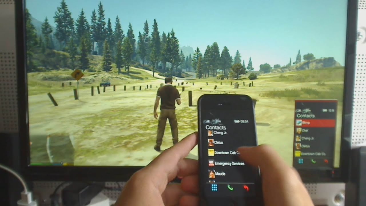 GTA V Iphone app for ingame phone control - Arduino project