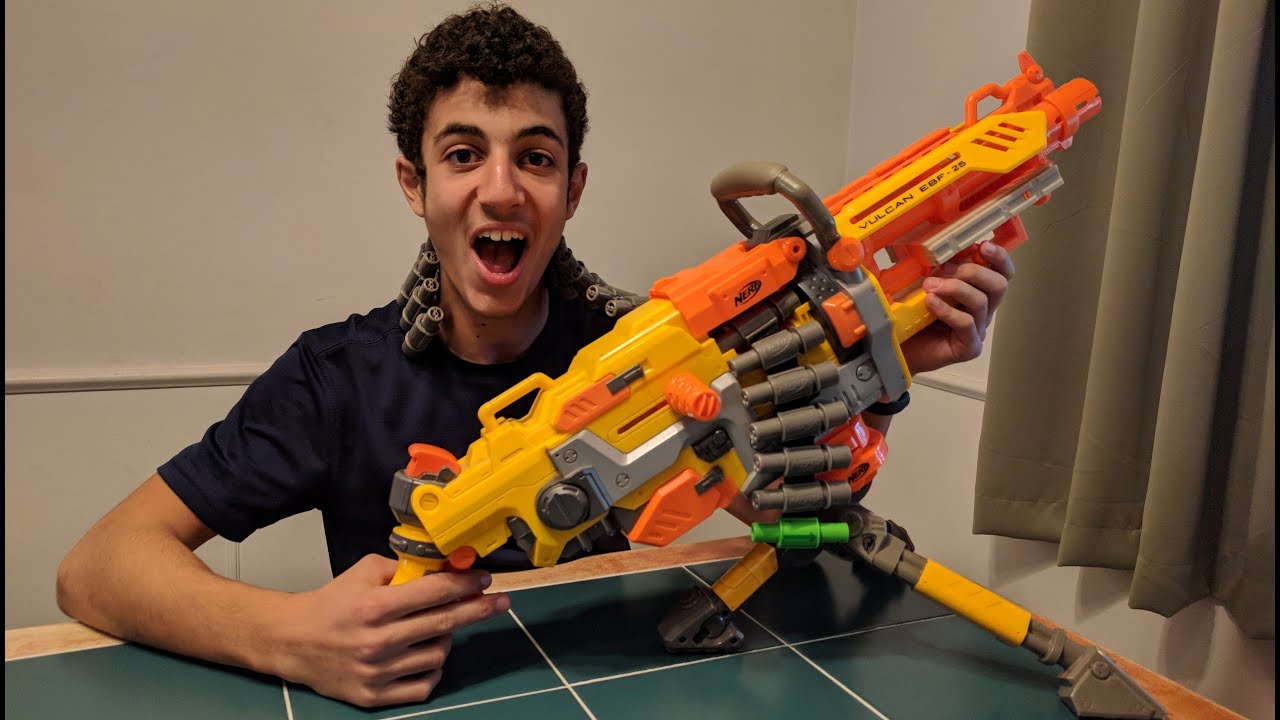 NERF Vulcan vs Rhinofire Comparison and Review Part 1 : The Vulcan EBF 25 / Havok Fire!