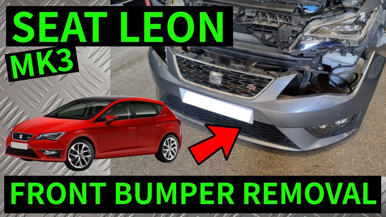 SEAT LEON MK3 — как снять передний бампер (снятие и замена) 2013–2019