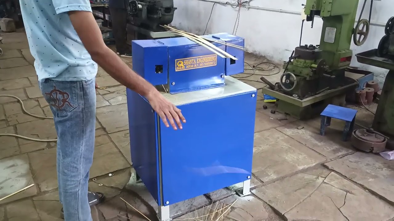 Bamboo broom machine #bamboomachine #broomstickcraft #broombroom Cont. 7470968199