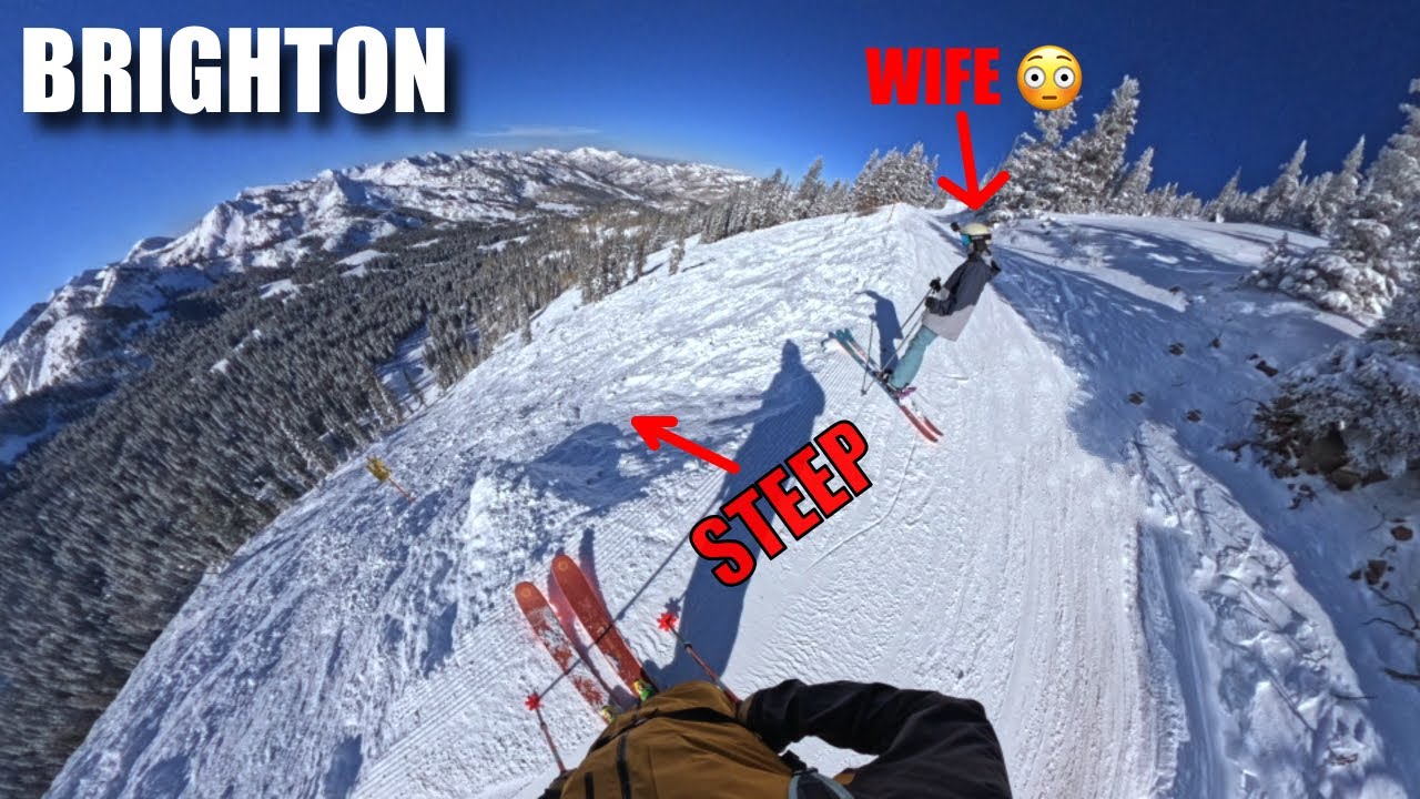 Skiing Steep Terrain at Brighton With My Wife