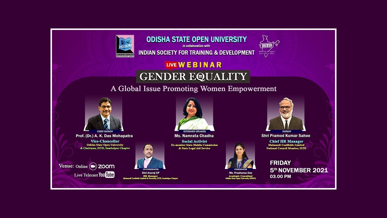 Webinar on Gender Equality - A Global Issue Promoting Women Empowerment