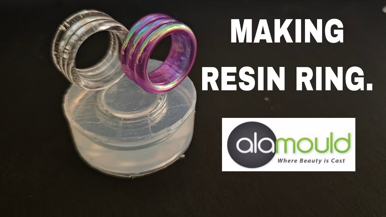 Making Resin Ring. Alamould Mold.