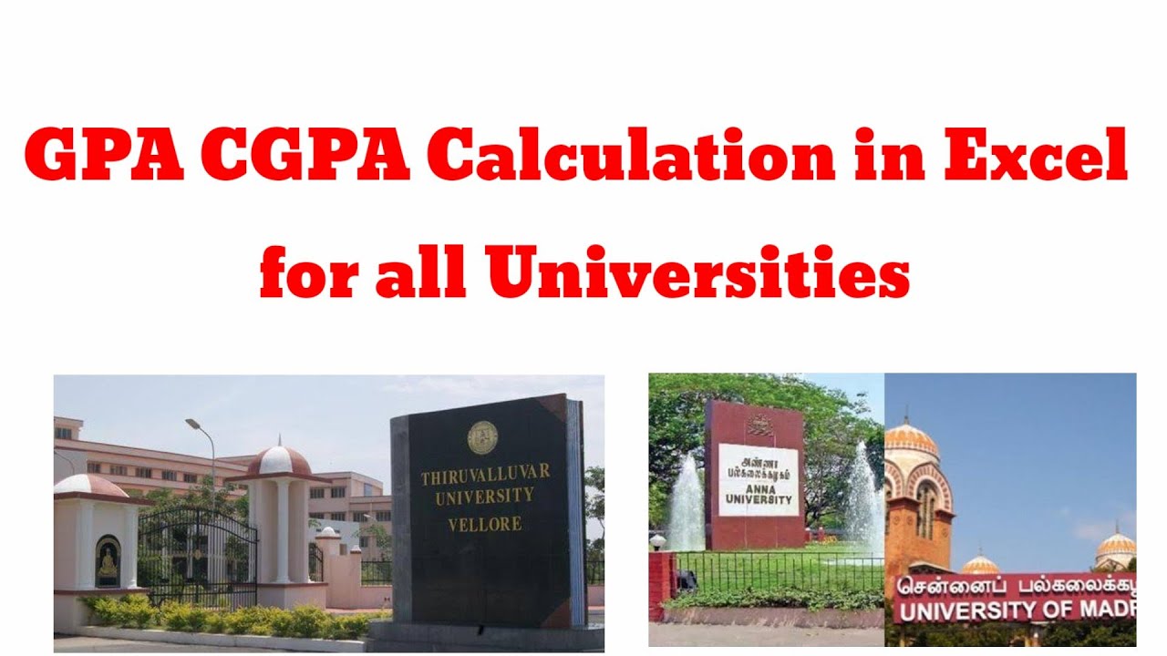 Anna University GPA CGPA Calculation in Excel | All Universities | Anbarivu