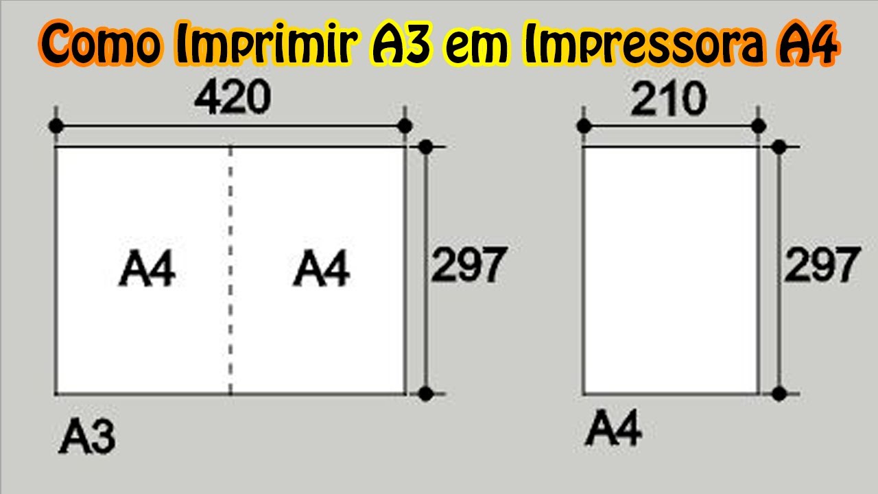 Como Imprimir Folha A3 em Impressora A4