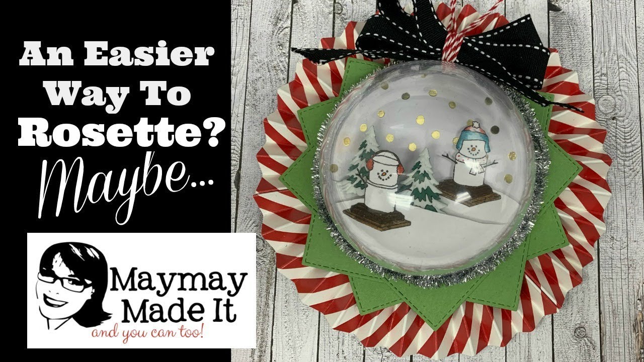 Snowglobe Rosette Ornament or Gift Tag
