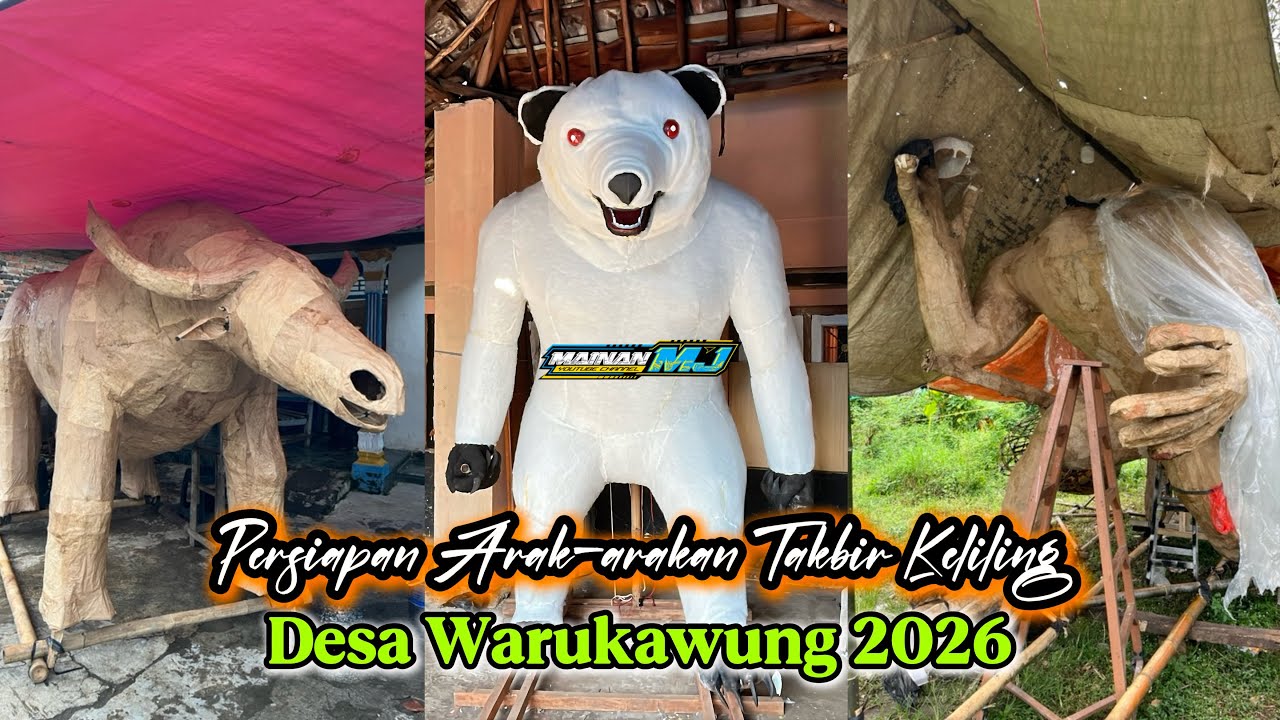 Persiapan Arak-arakan Desa Warukawung 2026