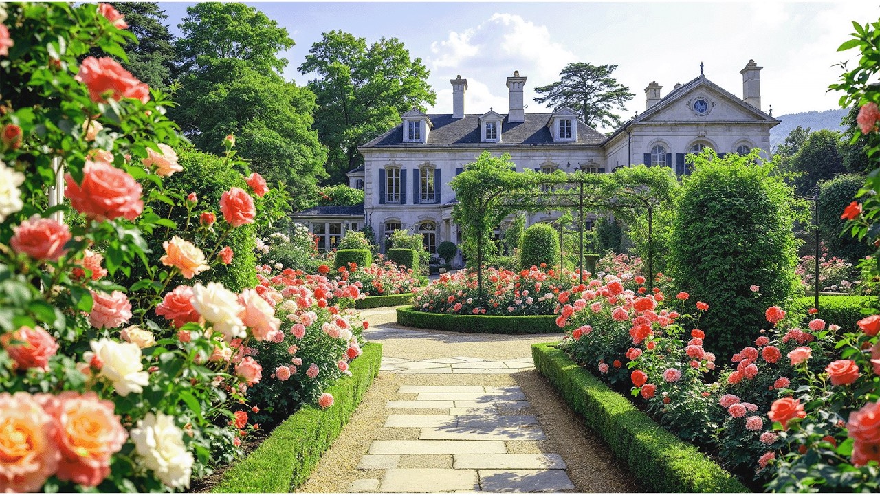 Luxury Rose Garden Estate Walk Provence France